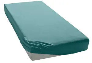 Элегантные приталенные простыни "Мако-Джерси", высокое качество с содержанием эластана Elegante 120-130х200-220 см, 1 шт., цвет aqua