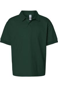 Молодежная футболка-поло Gildan DryBlend, цвет forest green