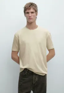 Базовая футболка с коротким рукавом и круглым вырезом Massimo Dutti, Light Yellow