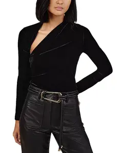 Бархатный топ Кассия Reiss, черный