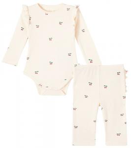 Комплект из байки с рюшами и штанишек для малыша Konges Sløjd, Cherry