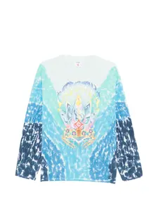 Футболка с графическим принтом в технике тай-дай Casablanca, синий