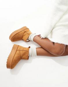 Ботинки SEQWL на платформе цвета верблюжьей шерсти