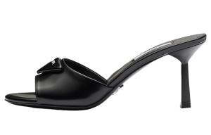 Кожаные мюли на каблуке Prada