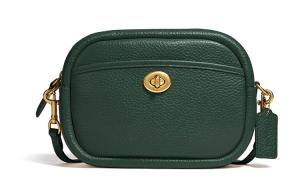 COACH Сумка для фотоаппарата из галечной кожи через плечо