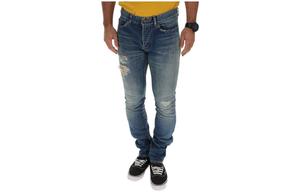 Джинсы мужские Saint Laurent с дырками, синий