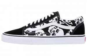 Vans Олд Скул Скуллз в черно-белом цвете, цвет Black White