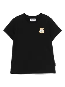 Футболка с нашивкой Teddy Bear Moschino Kids, черный