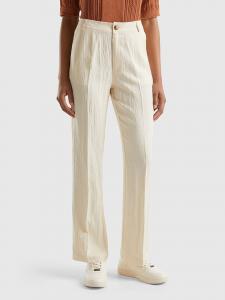 Тканевые брюки Benetton, бежевый