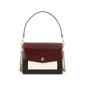 Robinson Leather Portable Crossbody Bag, Shoulder Bag Women's Brown Red TORY BURCH