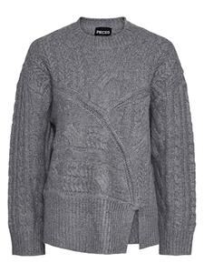 Пуловер Pieces, серый