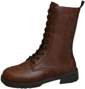 Женские повседневные ботинки на молнии большого размера однотонные - стильная и удобная обувь на каждый день HoaloX, Brown