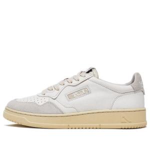 Кроссовки open low leather suede 'white' Autry, белый