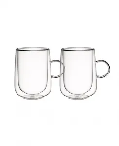 Большой изолированный стакан для латте Artesano для горячих и холодных напитков, набор из 2 штук Villeroy & Boch, clear