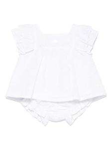 Комплект из платья и шортов с английской вышивкой Patachou, белый