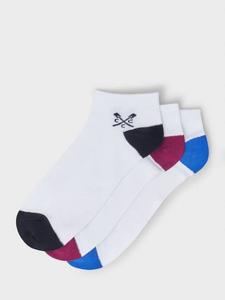Спортивные носки Crew Clothing, Pack of 3, Multi/White, One Size