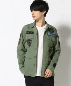 (М) Хлопковая атласная армейская куртка