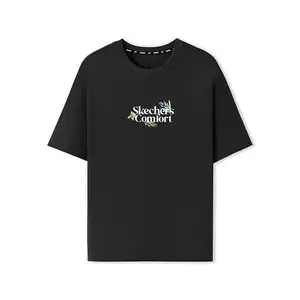 Skechers Футболка унисекс угольно-черная Carbon Black