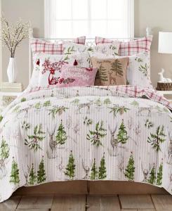 Декоративная подушка с вышивкой «Сани-колокольчики», 14 x 18 дюймов Levtex, мультиколор