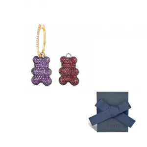 Apm Monaco YUMMY APM серьги из сплава унисекс фиолетовый/красный