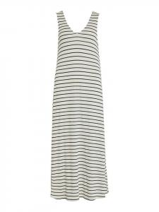 Длинное платье Vila, белый/черный