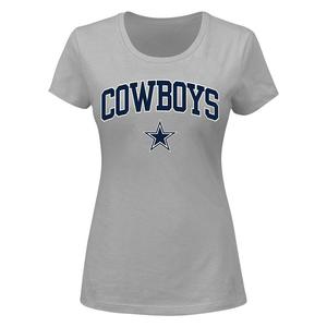 Женская серая футболка с логотипом Fanatics Dallas Cowboys размера плюс, цвет Cow Grey