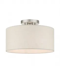 Полупотолочный светильник Meadow 1 Livex, серебристый оттенок