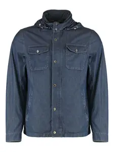 Джинсовая куртка с капюшоном Moorer, синий