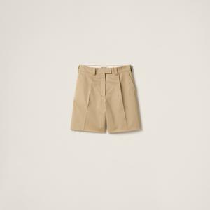 Бермуда из хлопкового твила MIU MIU, шнур