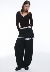 Топ PULL&BEAR TRIM NECKLINE, Black