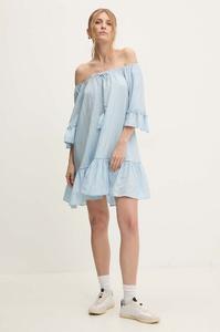 Хлопковое платье Answear Lab, синий