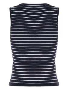 Полосатый топ без рукавов We11done, синий