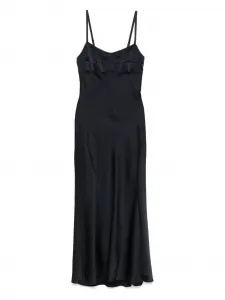 Атласное платье SANDRO, синий