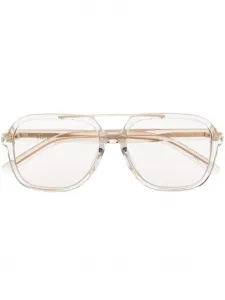 Очки-пилоты в квадратной оправе Saint Laurent Eyewear, нейтральный