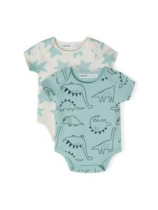 Minoti Комплект из 2 штук: боди с короткими рукавами, 24 шт., детский набор 18 шт., мятного цвета