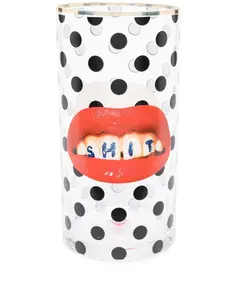 Ваза toiletpaper с принтом, 29х15 см, Seletti, черный