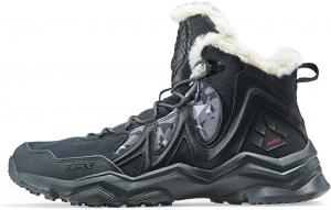 Мужские теплые зимние ботинки RAX с меховой подкладкой для улицы, зимние походные сапоги, противоскользящие, легкие кроссовки, черный