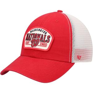 Мужская кепка Red Washington Nationals Penwald Clean Up Trucker Snapback '47