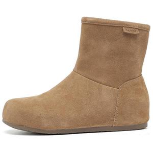 Женские зимние полусапоги DAPHNE замшевые, светло-коричневый