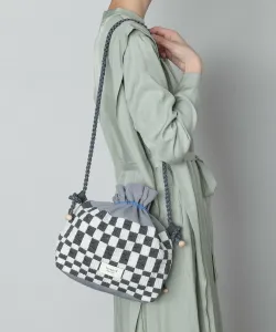 Пиксельная наплечная сумка Tricot, цвет 95Gray