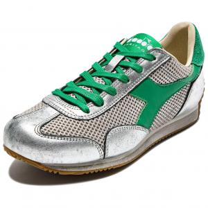 Износостойкие и легкие низкие повседневные туфли унисекс серебристого цвета Diadora, Silver