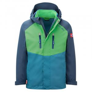 Функциональная куртка Trollkids, цвет hellgrün/kosmosblau/navyblau