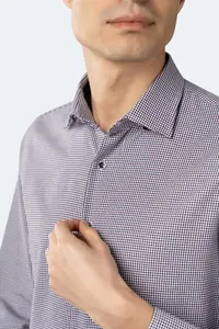 Рубашка из жаккарда белого, мультиколор