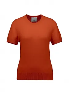 Облегающий джемпер с короткими рукавами Allude, оранжевый