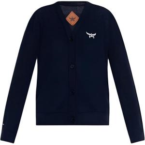 Кардиган с вышитым логотипом MCM, синий