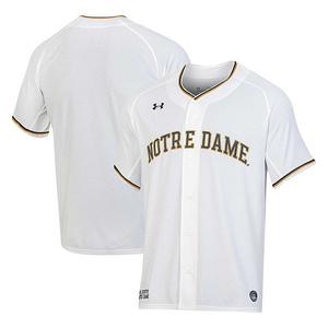 Мужская белая бейсбольная майка notre dame fighting irish replica Under Armour