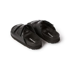 Черные босоножки с двумя ремешками с принтом Palm Angels, черный