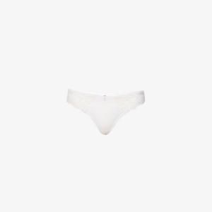 Трусики-стринги Lovessence с цветочной вышивкой Aubade, цвет blanc