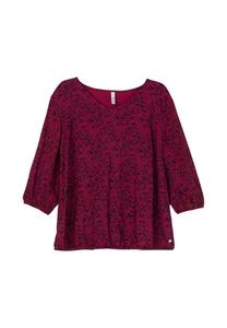 Туника с минимальным принтом и эластичным низом sheego, цвет Beere Gemustert