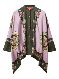 Шелковая рубашка с принтом Placée La Doublej, розовый